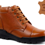 Latest Premium Genuine Mild Leather Police Boots for Men | Heavy Duty Tactical Safety Work Boots | Anti-Slip Durable Industrial & Security Shoes For Men