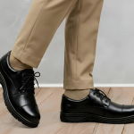Latest Genuine Mild Leather Police Safety Shoes for Men | Heavy Duty Tactical Work Shoes | Anti-Slip Durable Industrial & Security Shoes For Men