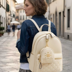 Latest Trendy Women’s Pink Backpack | Lightweight & Durable PU Leather School/College Bag | Adjustable Straps with Dual Handles