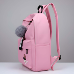 Latest Trendy Women’s Pink Backpack | Lightweight & Durable PU Leather School/College Bag | Adjustable Straps with Dual Handles