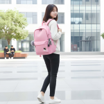 Latest Trendy Women’s Pink Backpack | Lightweight & Durable PU Leather School/College Bag | Adjustable Straps with Dual Handles