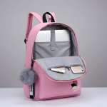 Latest Trendy Women’s Pink Backpack | Lightweight & Durable PU Leather School/College Bag | Adjustable Straps with Dual Handles