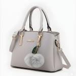 Premium Quality Women’s Stylish Handbag | Elegant PU Leather Shoulder & Tote Bag for Ladies | Spacious Multi-Compartment Design with Golden Hardware & Fur Ball Charm
