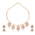 Gold Plated Pota & Crystal Stone Necklace Set