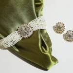 Pearl Choker Necklace Set With Matching Earrings