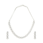 American Diamond Necklace Set With Earnings