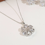 Pendant Set for Women - Pendant with Earrings - Link Chain Jewellery Set for Women & Girls - Ideal Gift Set