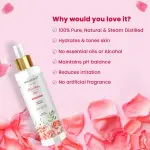 Yogarveda 100% Pure Rose Water Spray - 2 X 200Ml Alochol Free  Ph Balanced Men And Women