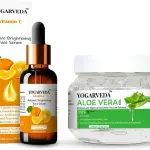 Yogarveda Aloevera Gel 200g And Vitamin C F ace Serum 30Ml