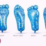 Baby Shower Foot Aluminum Foil Balloons Blue Pink For Girl-Boy (pack of 1)