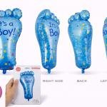 Baby Shower Foot Aluminum Foil Balloons Blue Pink For Girl-Boy (pack of 1)