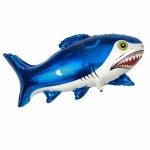 Shark Foil Balloons,  Shark Helium Balloons, Red And Blue (pack of 1)
