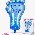 Baby Shower Foot Aluminum Foil Balloons Blue Pink For Girl-Boy (pack of 1)