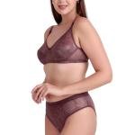 "Women’s Lace Bralette Bra and Panty Set" Non Paded