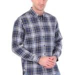 Primarily Blue Checked Slim Fit Casual Shirt
