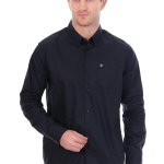 Black Slim Fit Casual Shirt