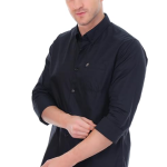 Black Slim Fit Casual Shirt