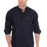 Black Slim Fit Casual Shirt