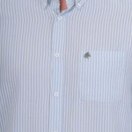 Light Blue Vertical Stripe Classic Fit Shirt
