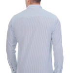Light Blue Vertical Stripe Classic Fit Shirt