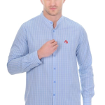 Light Blue Slim Fit Casual Shirt