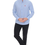 Light Blue Slim Fit Casual Shirt